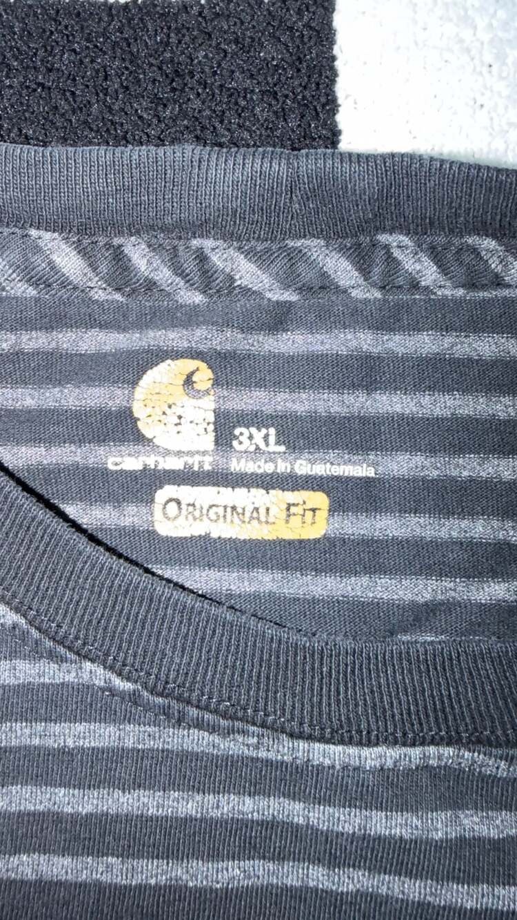 Carhartt Original Fit Striped Pocket T-Shirt 3XL - Picture 3 of 10
